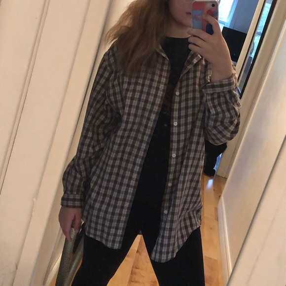 Checkered Flannel Longsleeve Shirt 90’s Aesthetic - Picture 2 of 2